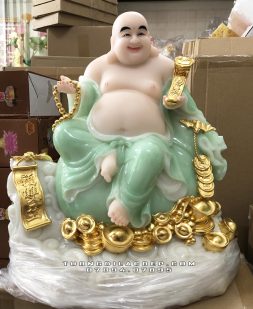 tượng Phật Di Lặc xanh ngọc ngồi đứng đẹp