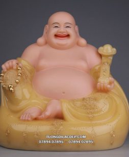 Tượng Phật Di Lặc Túi Vàng Thạch Anh Đẹp