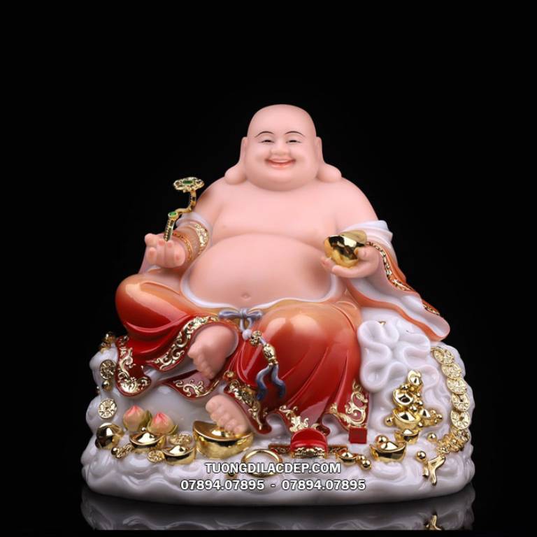 tượng Phật Di Lặc cầm vàng
