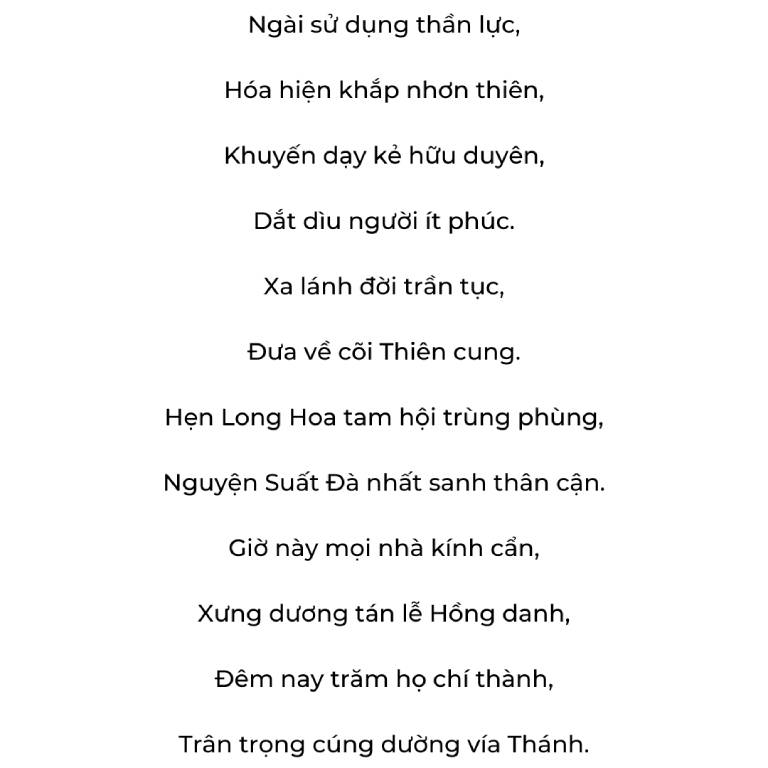 nghi thức cúng rước vía đức phật di lặc