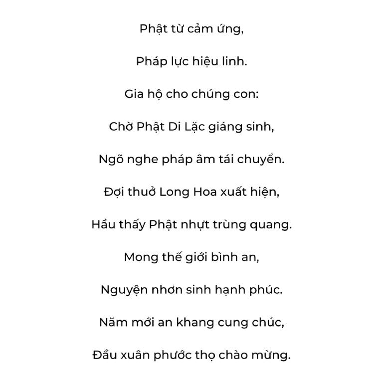 nghi thức cúng rước vía đức phật di lặc